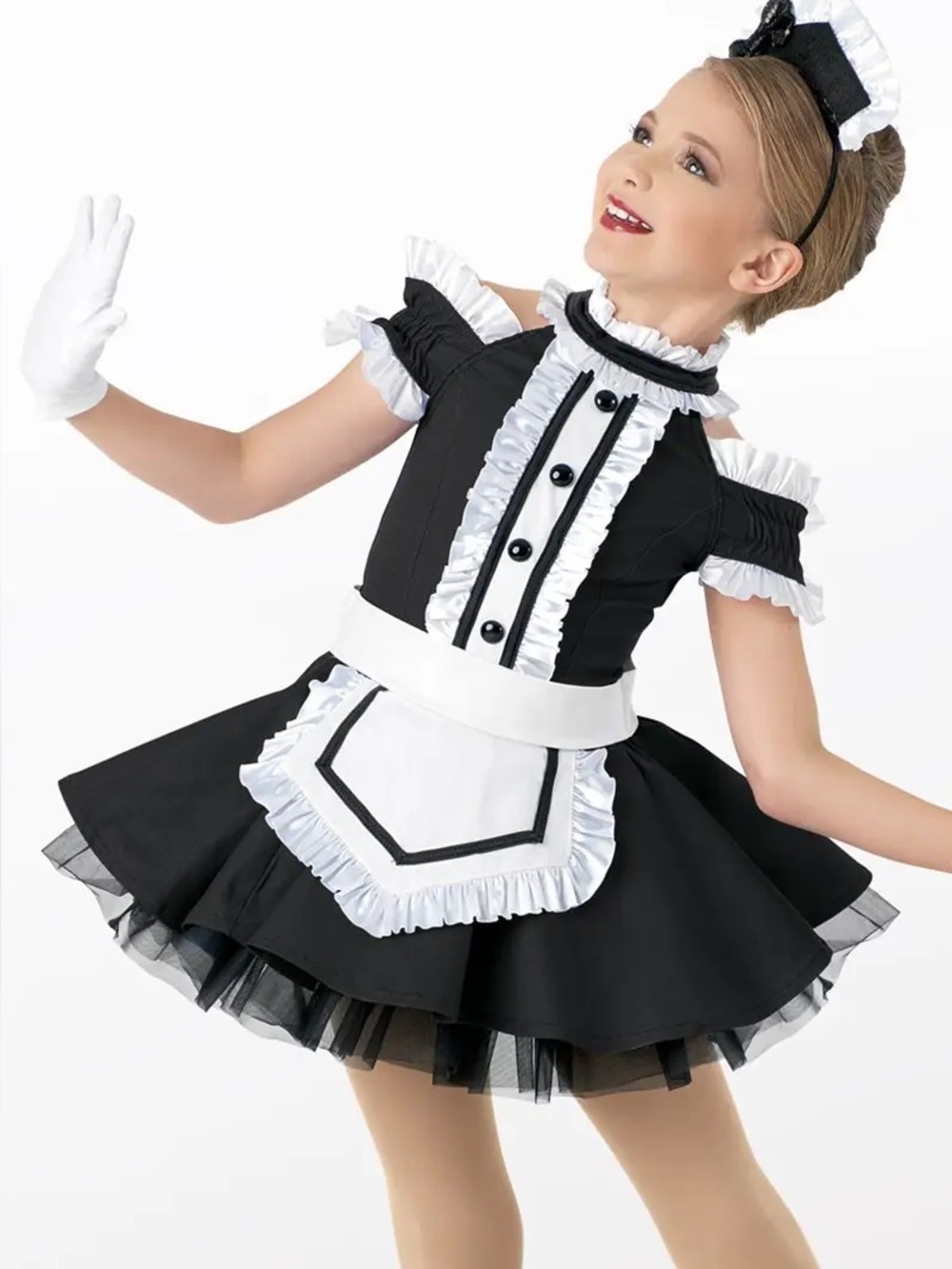 Weissman Be Our Guest maid dance costume, performance jazz tap ballet recital